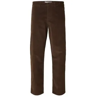 Selected 196 Miles Cord Straight Fit Hosen - Demitasse - 38 - 32