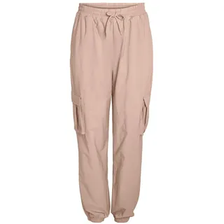 Noisy may Damen Cargo Pants High Waist Stoffhose Tapered Relaxed Fit Paperbag Hose Stretch NMKIRBY
