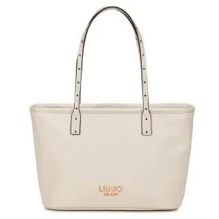 Liu Jo für Damen. AA6071 E1012 Beigefarbene Shopper-Tasche aus Leder (OSFA), Lässig