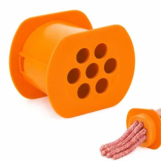 7 Loch Hot Dog Form,Cevapcici Presse,Manuelles Hot Dog Und Wurstform Set | Hot Dog Presse,Diy-Küchenutensil,Hot-Dog-Maschine Mit Fleischstreifenextruder (Orange)