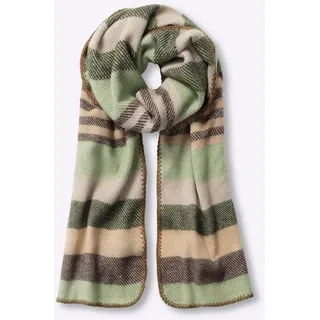 Modeschal HEINE, Damen, grün, Viskose, gemustert, Modetücher Modeschal