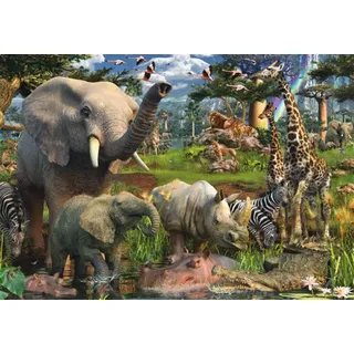 RAVENSBURGER Puzzle Tiere an der Wasserquelle 18000 Teile