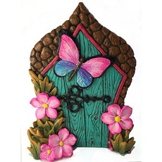 GlitZGlam Miniatur-Schmetterlings-Fee Tür für Miniatur Gartenfeen und GNOME. EIN Fee und Rasen GNOME Garten Accessoire