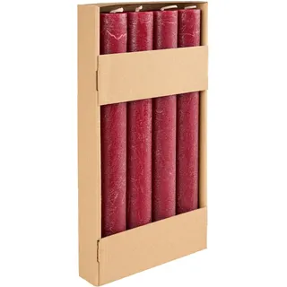 Ambia Home Stumpenkerze , Weinrot , Naturmaterialien , rund , 28 cm , durchgefärbt, ohne Palmöl , Dekoration, Kerzen & Kerzenhalter, Stumpenkerzen
