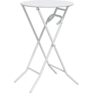 Gartentisch Weiß 50 x 50 x 72 cm Metall - Weiß