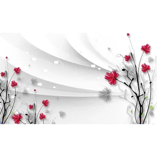 Magnetmatte für Heizkörperverkleidung, Blumen, 3D-Bild, 60x100cm