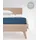 Spannbettlaken Mako-Satin 160 x 200 cm blau