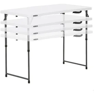 Lifetime Buffettisch 122 x 61 x 56-91,5 cm Weiß klappbar