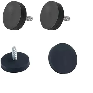 txuzong Neodym Magnet Scheiben gummiert (4 Stück) ⌀ 22mm mit M4 Außengewinde - Starker Gewindemagnet zur Werkzeugbefestigung & Wandmontage - Ideal für Aufhängen und Halten