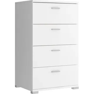 Moderne Kommode mit Schublade Sideboard Schrank Highboard, Wohnzimmer, Esszimmer, Flur & Diele - 50 x 85 x 40 cm, MIA (Weiß, 50 cm) - Weiß