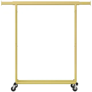 Boxxx Kleiderständer , Goldfarben , Metall , 92-132x161.5x45 cm , Teleskopauszug , Garderobe, Garderobenständer