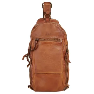 X-ZONE Umhängetasche Leder Cognac