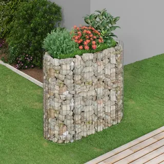 Gabionen-Hochbeet Verzinktes Eisen 120x50x100 cm - Bunt