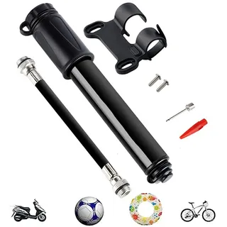 Fahrradpumpe Mini Luftpumpe Fahrrad Kleine Tragbare Handpumpe Fussballpumpe Fahrradpumpe Alle Ventile Pumpe Alle Ventile für Fahrrad Rennrad 100 PSI - Pumpe für Rennrad, Mountainbike, Basketball