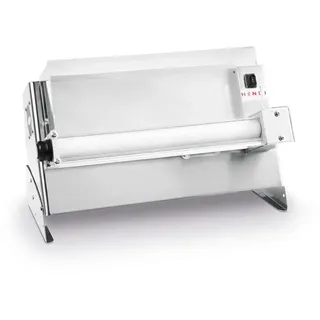 HENDI Teigroller, Elektrisch, individuel einstellbare Rollensatz mit Pedalbedienung, Von kaltem Pizza- und Pastateig, Teigdicke von 26 bis 50cm, 230V, 370W, 645x360x(H)430mm, Edelstahl, HDPE