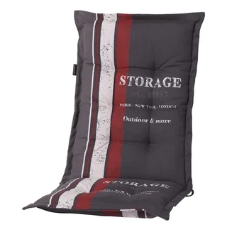 MADISON N.Y Hochlehner Auflage 120 x 50 x 8 cm grau gestreift 1 St.