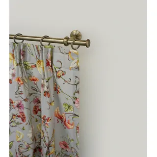 GARESA Gardinenstange »ESPERANCA« Ø 16 mm 1 läufig-läufig Wunschmaßlänge rustikale Vorhanggarnitur, verlängerbar, Eisen, Endkappe, mit Ringe, goldfarben