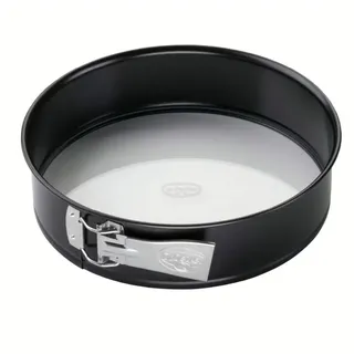 Dr.Oetker Springform , Schwarz , Metall, Glas , rund , 6.5 cm , Grüner Punkt , antihaftbeschichtet, PFAS-frei , Backen & Backzubehör, Backformen, Springformen