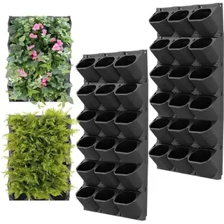 WMLBK vertikal lebende grüne Wand 36 Töpfe Selbstbewässerungsanlage Innen 495 x 145 x 188 mm Pflanzer Einfacher Installation - Grün