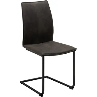 Dieter Knoll Schwingstuhl , Anthrazit, Schwarz , Metall, Textil , Rundrohr , 46x93x56 cm , Lederauswahl, Stoffauswahl, Typenauswahl, Gestellauswahl , Esszimmer, Stühle, Schwingstühle