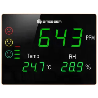 Bresser Co2-messgerät Lächelnde Ampel Extra Großes Led-display - Black / White - One Size