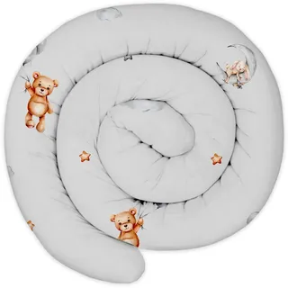 Totsy Baby XXL Bettschlange Bettkissen Stillkissen Bettrolle Bettkantenschutz Zierkissen Bettumrandung Schlange XL Handmade Teddybären 150 cm Oeko-Tex-Zertifikat