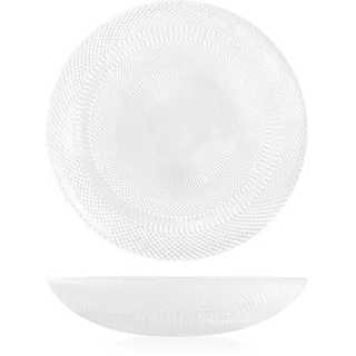 H&H Glow 6359002 Suppenteller, Glas, transparent, 20 cm