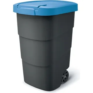 Prosperplast Wheeler 90 l anthrazit mit blauem Deckel - Blau