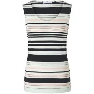 Jersey-Top Rundhals-­Ausschnitt Peter Hahn blau