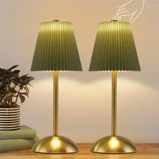 meoaow Nachttischlampe Grün 2 St.