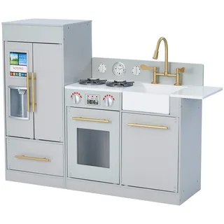 Teamson Kids Grau Kinderküche Spielküche Kinderspielküche Holzküche Teamson Kids TD-12302A