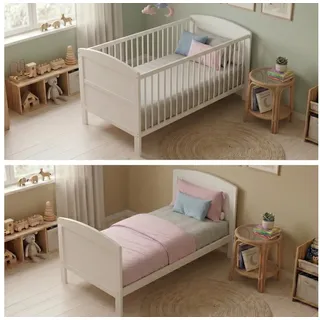 Kids Collective Babybett Weiß 70 x 140 cm