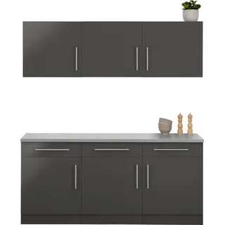 WIHO KÜCHEN Küchenzeile Cali 180 cm grau