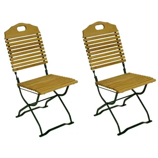 DEGAMO BAD TÖLZ Gartenstuhl 40 x 60 x 95 cm grün 2 St.