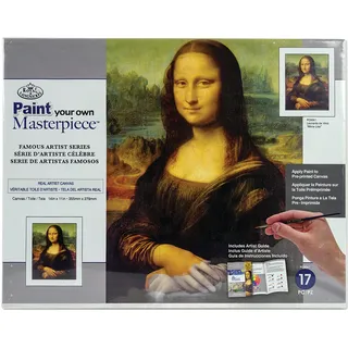 Pracht Creatives Hobby Royal & Langnickel - Malen nach Zahlen Masterpiece Mona Lisa, enthält Leinwand, Farben und Pinsel, für Erwachsene und Kinder ab 8 Jahren