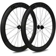Veltec Unisex – Erwachsene Laufradsatz Speed 6.0 18mm SR Disc Shimano QR, schwarz/schwarz, 622-18