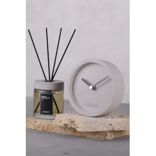 Evila Originals, Saat - Grey, Wanduhr, Grau, 100 % BETON, 12 x 4 x 4 cm - Grau