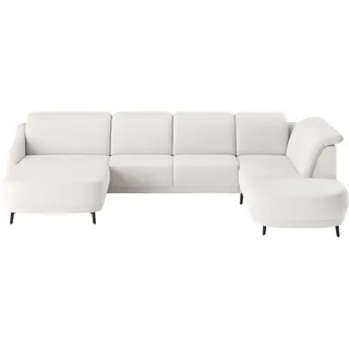 sit&more Wohnlandschaft »Blues U-Form« inkl. Kopfteilverstellung, wahlweise mit Klapptisch und USB,