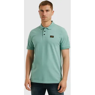 PME LEGEND Poloshirt mit Logostickerei, blau