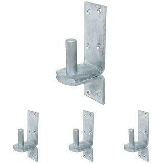 Alberts 311506 Kloben auf Platte | in den Ausführungen mit DI oder DII-Haken | feuerverzinkt | Dornmaß Ø20 mm | Platte 189 x 60 mm (Packung mit 4)