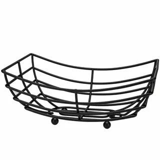 Justinus Obstkorb , Schwarz , Metall , 20x10x30 cm , Geschirr, Schalen & Schüsseln, Obstschalen