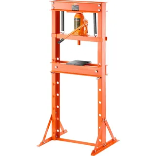 Vevor hydraulische Werkstattpresse 20 t (H-Rahmen) mit Pressplatte & Dreieckstütze, einstellbare Hydraulikpresse mit Überdruckventil (Max. Zylinderhub 145 mm), zum Biegen Richten & Stanzen