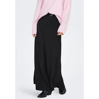 Maxirock JDY "JDYAYA MW MAXI SKIRT WVN DIA", Damen, Gr. XS (34), schwarz, Web, Obermaterial: 100% Polyester, unifarben, knöchellang, Röcke Maxirock