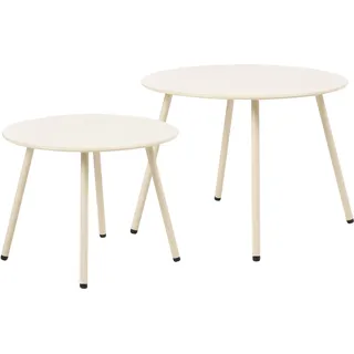 Beliani Couchtisch Beige Metall 60 x 45 cm