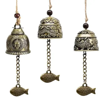 3 Stücke Fengshui Glocken, Garten Feng Shui Glocke, Feng Shui Chimes, Hängen Antike Klangspiele, Vintage Klangspiele, Segen Glocke Windspiele, für Hausgarten Hängen Glück Segen Dekoration