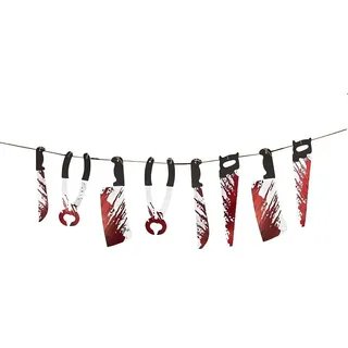 Verk 26125 Girlande blutige Folterinstrumente Halloween 200 cm