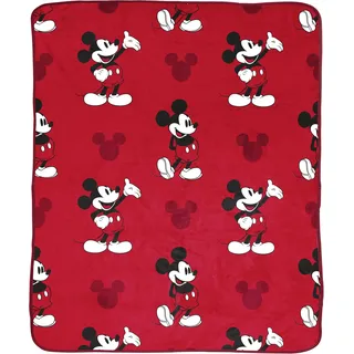 Disney Decke Mickey Mouse", rot, gemütliche Decke 130 x 150 cm