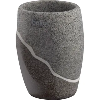 baliv Zahnputzbecher Polyresin Sandeffekt Grau