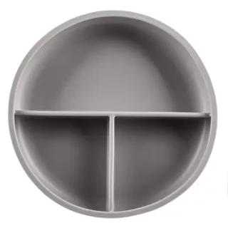 Zopa Silicone Divided Plate geteilter Teller mit Saugnapf Dove Grey 1 St.