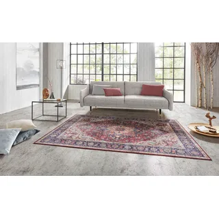 Teppich HANSE HOME "Anthea" Gr. 3, lila (pflaume), B:120cm H:5mm L:160cm, Polyester, Teppiche, Teppich, Orientalisch, Läufer, Vintage, Wohnzimmer, Schlafzimmer, Esszimmer